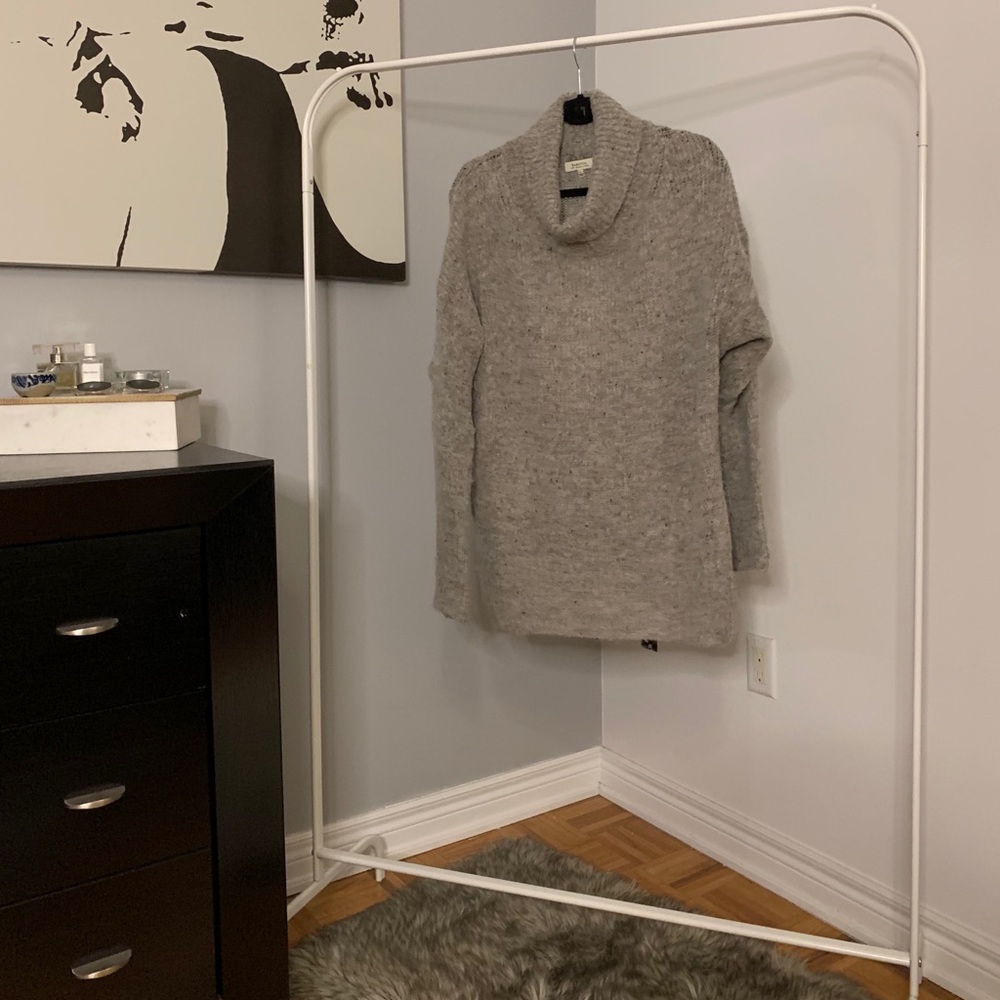 Grey fuzzy oversized sweater